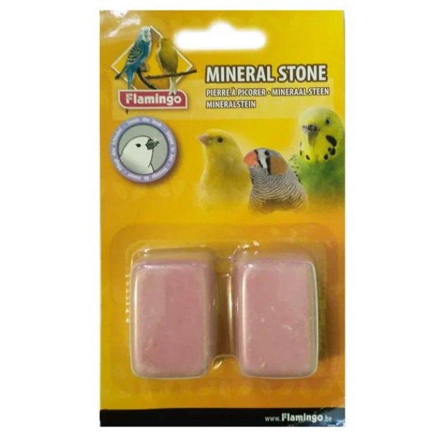 Минеральный камень Flamingo Pickstone для птиц, розовый, 4х3х2 см, 2 шт