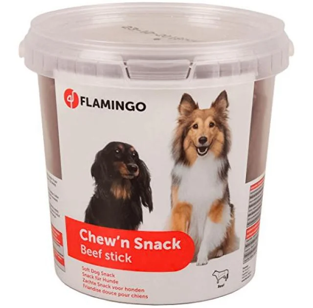 Лакомство Flamingo Chewn Snacks Beef для собак, палочка из говядины, 700 г