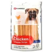 Лакомство Flamingo Chicken Snack Cheese Strips полоски с сыром, для собак, 85 г