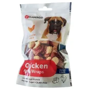 Лакомство Flamingo Chicken Snack Apple Wrap для собак из куриного мяса и яблок, 85 г