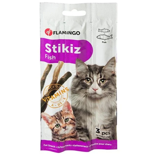 Ласощі Flamingo Stikiz Fish з рибою, палички для котів і кошенят, 15 г, 3 од