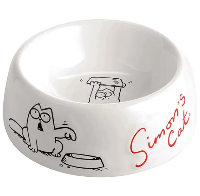 Миска Flamingo Simon`s Cat для котів, кераміка, 14.5 см