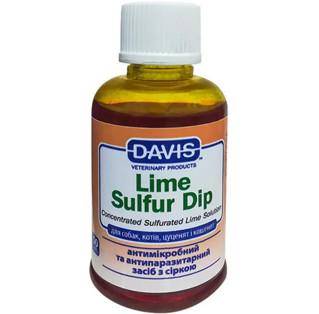 Засіб Davis Lime Sulfur Dip антимікробну і антипаразитарні, для собак і котів, концентрат, 50 мл