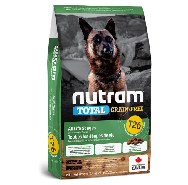 Сухий корм T26 Nutram Total Grain-Free Lamb & Lentils для собак, з ягням і сочевицею, беззерновий, 2 кг