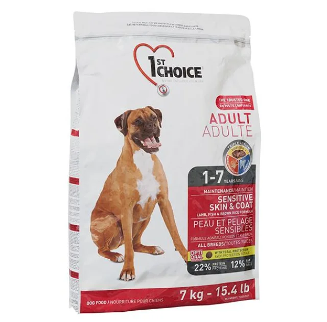 Сухий корм 1st Choice Adult Sensitive Lamb & Fish всіх порід схильних до алергії, з ягням і рибою, 100 г