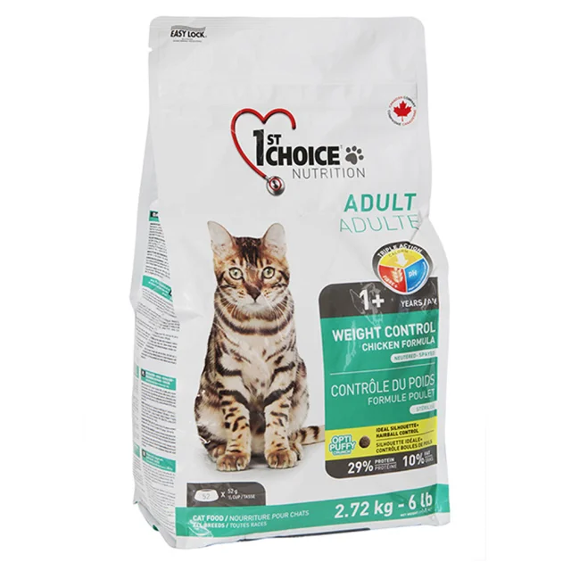 Сухий корм 1st Choice Weight Control Adult для котів від 1 року схильних до повноти, 2.72 кг