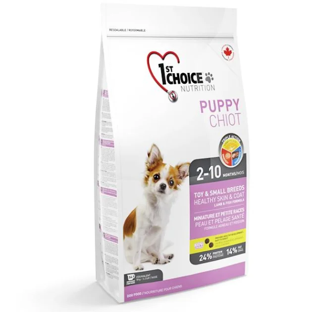 Сухий корм 1st Choice Puppy Toy & Small Lamb & Fish для цуценят міні та малих порід, з ягням і рибою, 2.72 кг