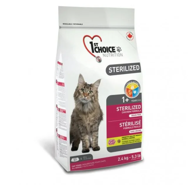 Сухий корм 1st Choice Sterilized Chicken для кастрованих котів і стерилізованих котів, з куркою, 10 кг