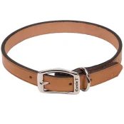 Кожаный ошейник Coastal Circle T Leather Town для собак, бежевый, 2.5×60 см