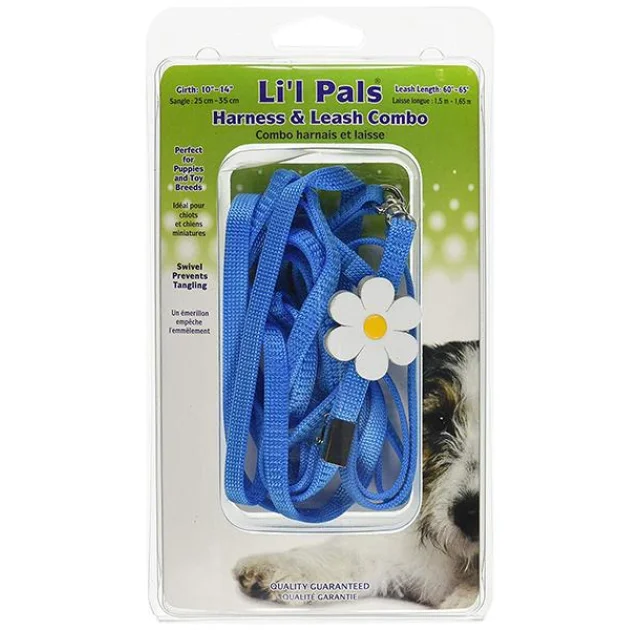 Нейлоновая шлея Coastal Daisy Combo для собак, голубая, 0.8×25-35 см