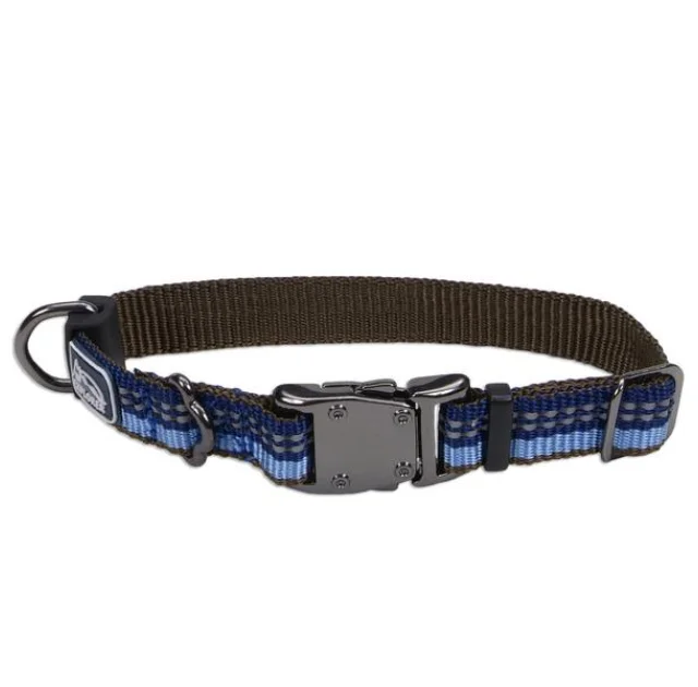 Нейлоновый ошейник Coastal K9 Explorer для собак, синий, 1.6×20-30 см
