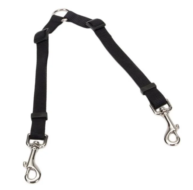 Повідець-спарка Coastal 2 Dog Adjustable Coupler для 2-х собак, нейлон, чорний, 1 см