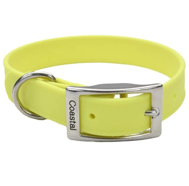Водонепроницаемый ошейник Coastal Fashion Waterproof Dog Collar для собак, желтый, 1.9×43 см