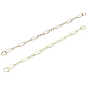 Ошейник-цепь Sprenger Long Link для собак, с широким звеном, 3 мм, полированная латунь, 62 см