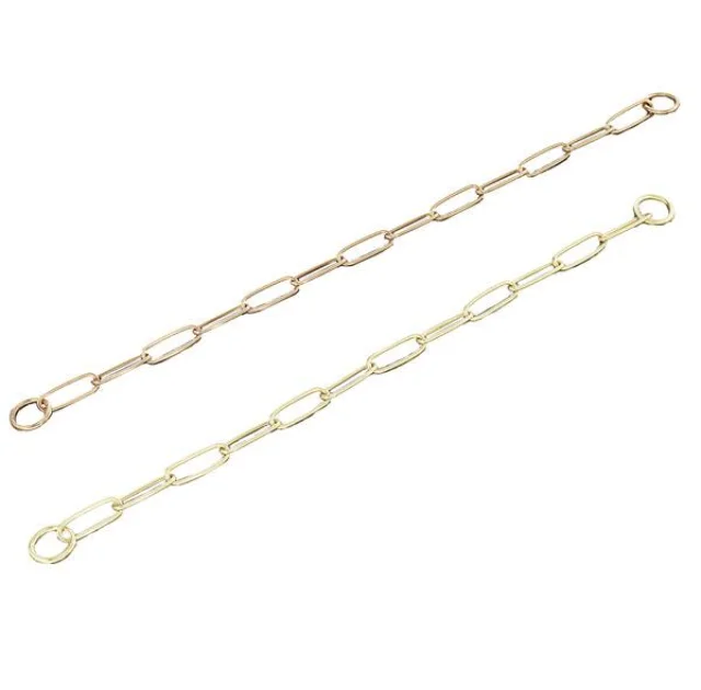 Ошейник-цепь Sprenger Long Link для собак, с широким звеном, 3 мм, полированная латунь, 62 см