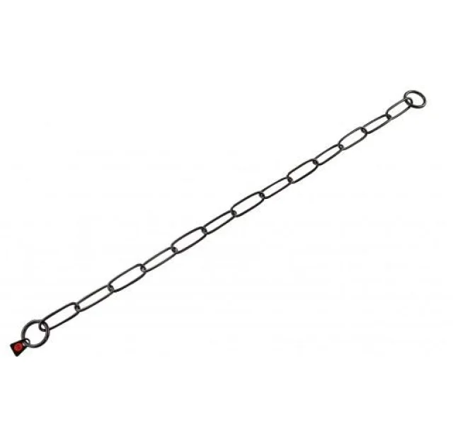 Нашийник-ланцюг Sprenger Long Link для собак, з широким ланкою, чорна сталь, 3 мм, 50 см
