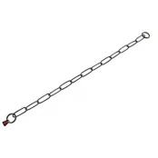 Ошейник-цепь Sprenger Long Link для собак, с широким звеном, черная сталь, 3 мм, 58 см