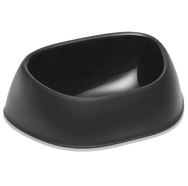 Миска Moderna Sensibowl для собак і котів, пластик, чорна, 350 мл, 20×15×6.3 см