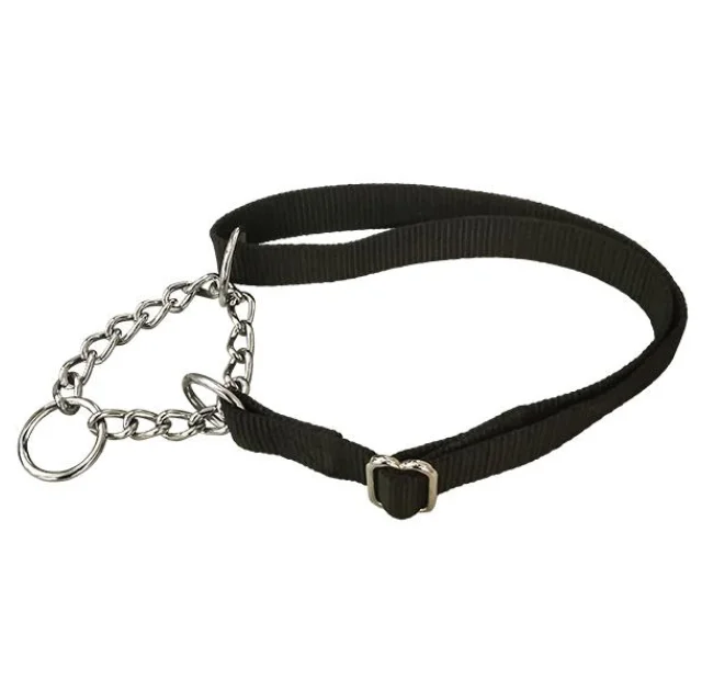 Нейлоновый ошейник-удавка Pet Pro для собак, регулируемый, черный, 45-70 см×25 мм