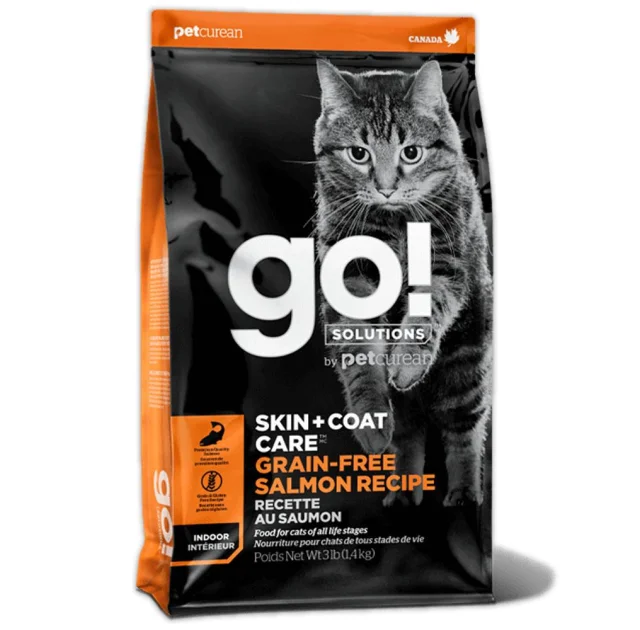 Сухой корм GO! Solutions Skin & Coat Care Salmon беззерновой, для кошек и котят, с лососем, 7.26 кг