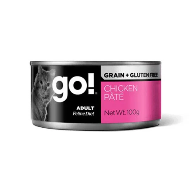 Консервы GO! Grain Free Chicken Pate, беззерновой влажный корм, для кошек, 100 г
