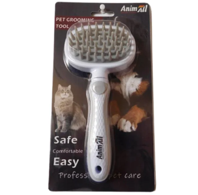 Силіконовий гребінець AnimAll Groom, сірий