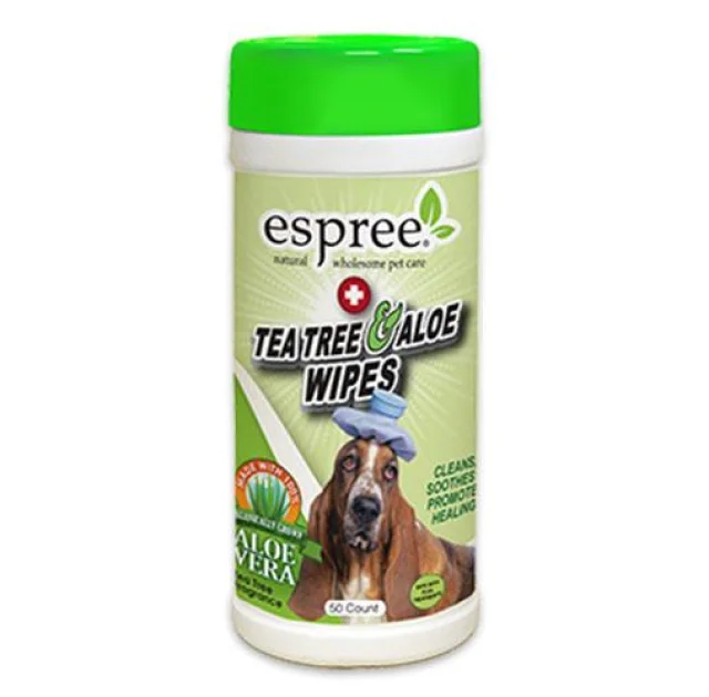 Салфетки Espree Tea Tree&Aloe Wipes заживление ран, 50 шт