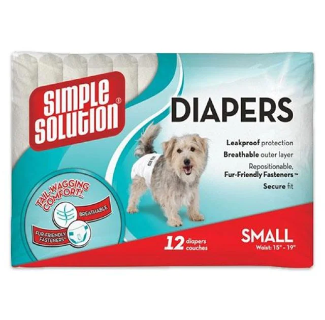Гігієнічні підгузники для тварин Simple Solution Disposable Diapers Small, 12 шт