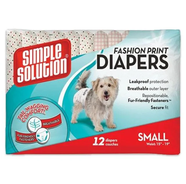 Гігієнічні підгузники для тварин Simple Solution Fashion Disposable Diapers Small, 12 шт