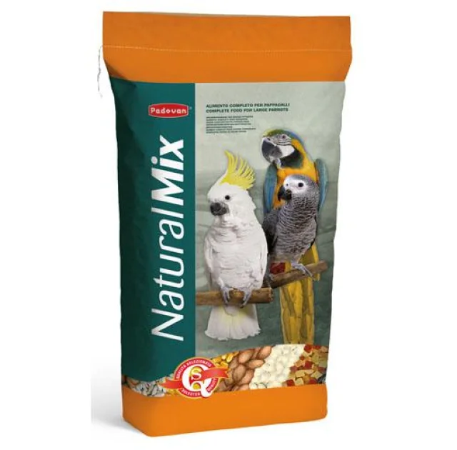 Повсякденний корм Padovan NaturalMix Pappagalli для великих папуг, 18 кг