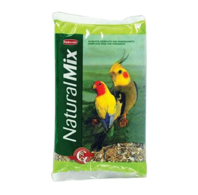 Повседневный корм Padovan NaturalMix Parrocchetti для средних попугаев, 4.5 кг