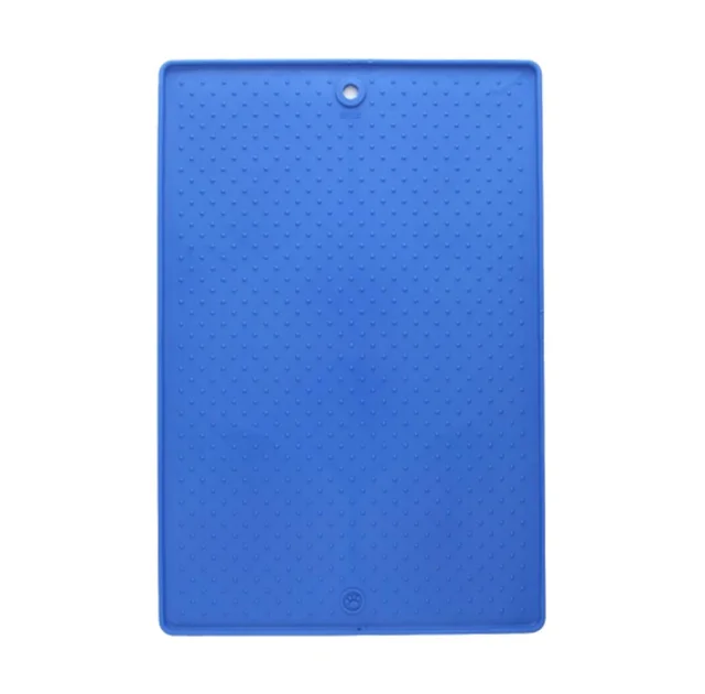 Килимок Dexas Pet Bowl, антиковзаючий під миски для собак і котів, синій, малий 33х48 см