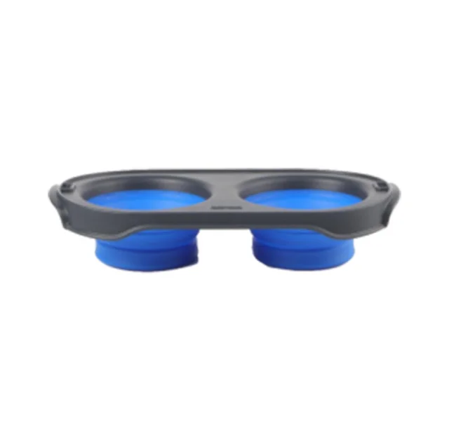 Миска Dexas Pet Feeder складная миска, для собак, синяя, 600 мл
