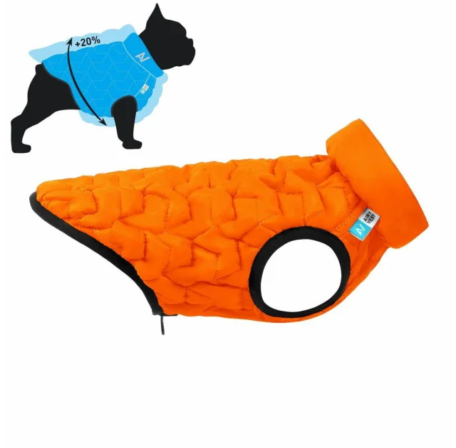 Двусторонняя куртка AiryVest Uni S38 для собак, оранжево-черная