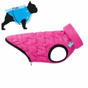 Двусторонняя куртка AiryVest Uni S38 для собак, розово-черная