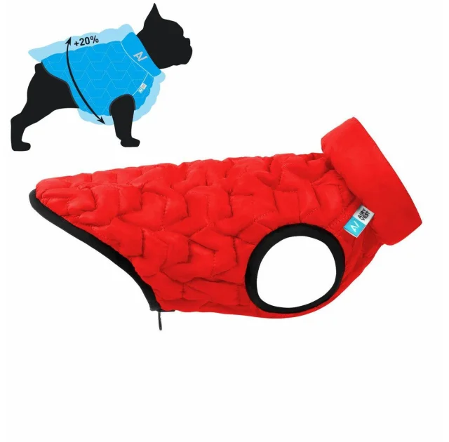 Двусторонняя куртка AiryVest Uni XS28 для собак, красно-черная