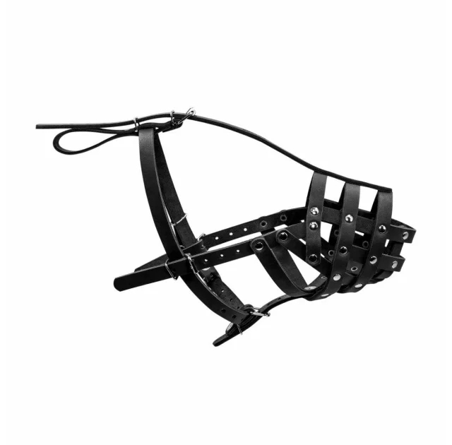 Намордник 631 для малых собак породы боксер, твердый, черный