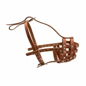 Намордник 652 для больших собак породы ротвейлер, твердый, коричневый