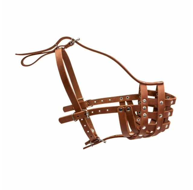 Намордник 653 для великих ротвейлерів, мастіно і бульмастифів, твердий, коричневий