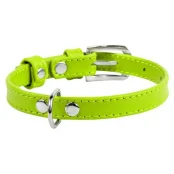 Ошейник Waudog Glamour без украшений, ширина 9 мм, длина 19-25 см, салатовый