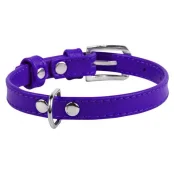 Ошейник Waudog Glamour без украшений, ширина 9 мм, длина 19-25 см, фиолетовый