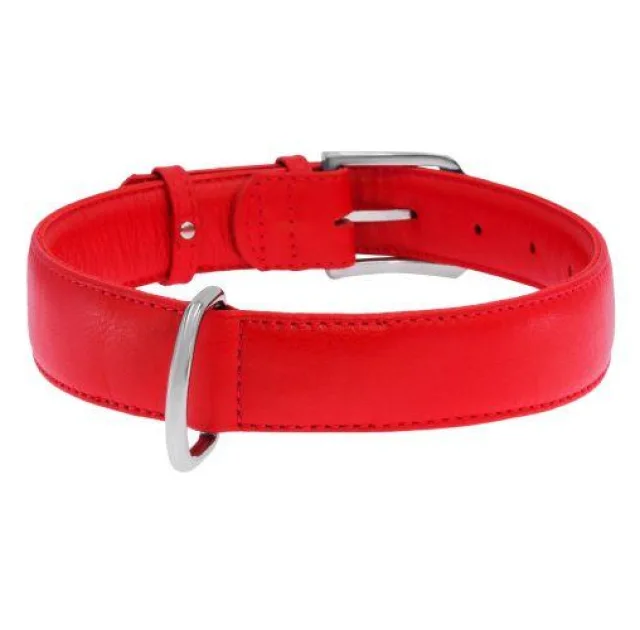 Ошейник Waudog Glamour без украшений, ширина 35 мм, длина 46-60 см, красный