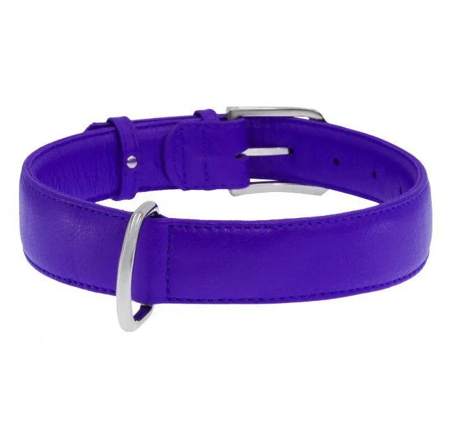 Нашийник Waudog Glamour без прикрас, ширина 35 мм, довжина 46-60 см, фіолетовий