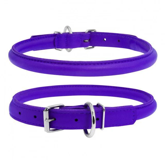 Ошейник Waudog Glamour круглый, диаметр 13 мм, длина 45-53 см, фиолетовый
