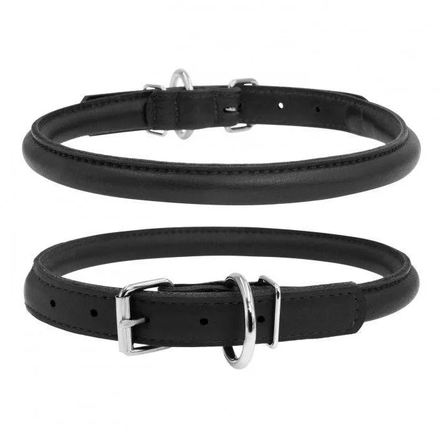 Ошейник Waudog Glamour круглый, диаметр 8 мм, длина 20-25 см, черный