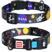 Ошейник Waudog Nylon с рисунком "NASA" ширина 15 мм, длина 23-35 см