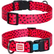 Ошейник Waudog Nylon с рисунком "Арбуз" ширина 25 мм, длина 35-58 см
