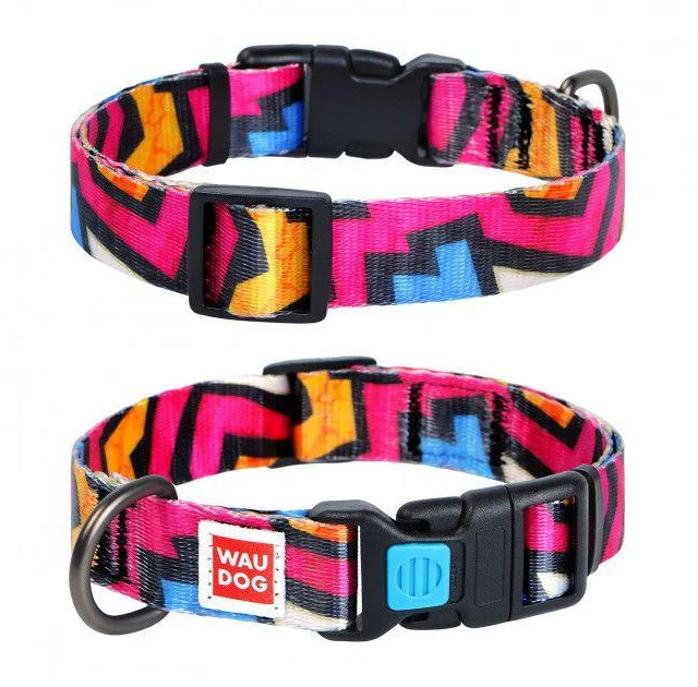 Ошейник Waudog Nylon с рисунком "Граффити" ширина 20 мм, длина 24-40 см