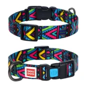 Ошейник Waudog Nylon с рисунком "Инди" ширина 25 мм, длина 31-49 см