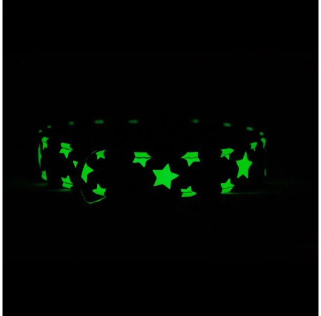 Ошейник Waudog Glamour с узором "Звёздочка", ширина 12 мм, длина 19-25 см, красный